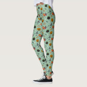 Whimsical Halloween Design Leggings, pompoenen vle Leggings (Links)