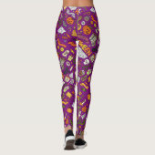 Whimsical Halloween Design op paarse Leggings (Achterkant)