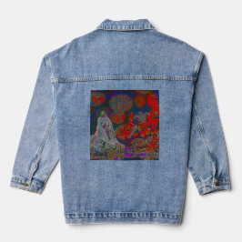 Whimsical Halloween Dreams Denim Jacket