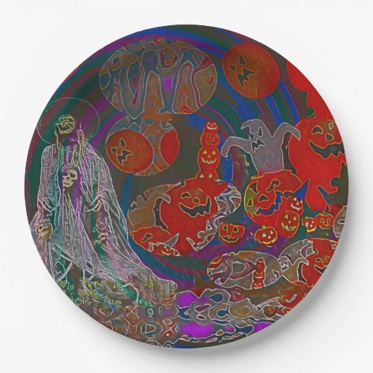 Whimsical Halloween Dreams Papieren Bordje (Voorkant)