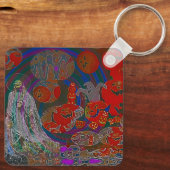 Whimsical Halloween Dreams Sleutelhanger (Achterkant)