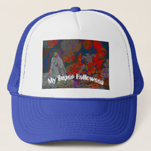 Whimsical Halloween Dreams Trucker Pet