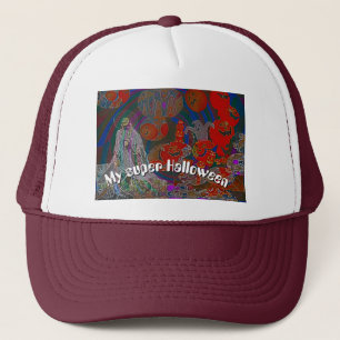 Whimsical Halloween Dreams Trucker Pet