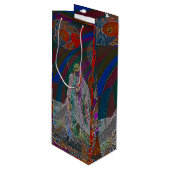 Whimsical Halloween Dreams Wijn Cadeautas (Voorkant Gekanteld)