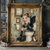 Whimsical Halloween Fairy en Cat Decoupage Tissuepapier