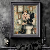 Whimsical Halloween Fairy en Cat Decoupage Tissuepapier