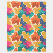 Whimsical Halloween Fall laat een naadloos patroon Fleece Deken (Voorkant)