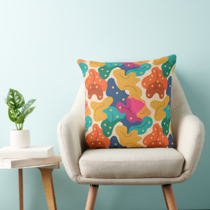Whimsical Halloween Fall laat een naadloos patroon Kussen