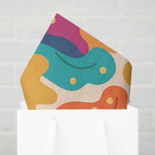 Whimsical Halloween Fall laat een naadloos patroon Tissuepapier (Cadeauzakje)