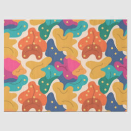 Whimsical Halloween Fall laat een naadloos patroon Tissuepapier