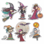 Whimsical Halloween-figuren van Molly Harrison Sticker (Voorkant)