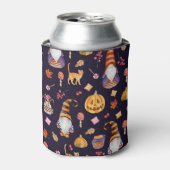 Whimsical Halloween: Gnomen & Pompoenen Blikjeskoeler (Blikje Voorkant)