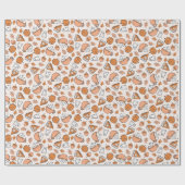Whimsical Halloween Herfst Ghosts Pumpkin Pie Acor Cadeaupapier (Vlak)