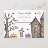 Whimsical Halloween Luier Raffle Informatiekaartje (Voorkant)