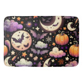 Whimsical Halloween Night Sky Pattern Badmat (Voorkant)