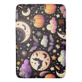Whimsical Halloween Night Sky Pattern Badmat (Voorkant Verticaal)