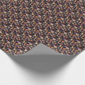 Whimsical Halloween Night Sky Pattern Cadeaupapier (Hoek)