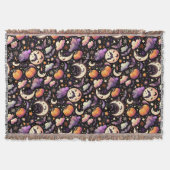 Whimsical Halloween Night Sky Pattern Deken (Voorkant)