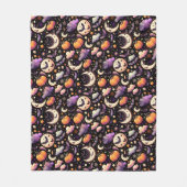Whimsical Halloween Night Sky Pattern Fleece Deken (Voorkant)
