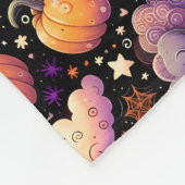 Whimsical Halloween Night Sky Pattern Fleece Deken (Hoek)