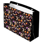 Whimsical Halloween Night Sky Pattern Groot Cadeauzakje (Achterkant Gekanteld)