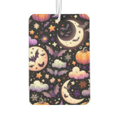 Whimsical Halloween Night Sky Pattern Luchtverfrisser (Achterkant)