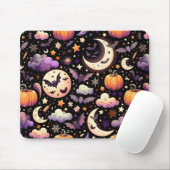 Whimsical Halloween Night Sky Pattern Muismat (Met muis)