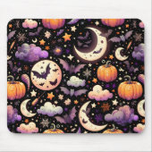 Whimsical Halloween Night Sky Pattern Muismat (Voorkant)