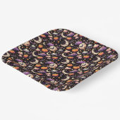 Whimsical Halloween Night Sky Pattern Papieren Bordje (Gebogen)