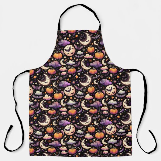 Whimsical Halloween Night Sky Pattern Schort (Voorkant)