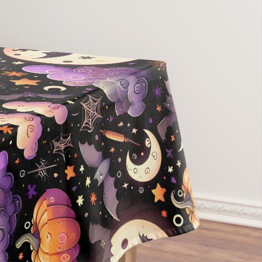 Whimsical Halloween Night Sky Pattern Tafelkleed (Voorbeeld)