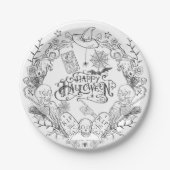 Whimsical Halloween Papieren Bordje (Voorkant)