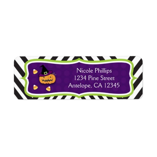 Whimsical Halloween Party Fun Favor Custom Etiket (Voorkant)