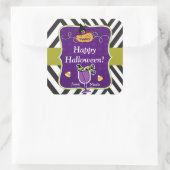 Whimsical Halloween Party Fun Favor Custom Vierkante Sticker (Tas)