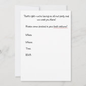 Whimsical Halloween Party Invitation Cute Kaart (Achterkant)