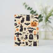 Whimsical Halloween patroon Briefkaart (Staand voorkant)