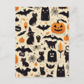 Whimsical Halloween patroon Briefkaart (Voorkant)