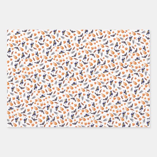 Whimsical Halloween Pattern Inpakpapier Vel (Voorkant)