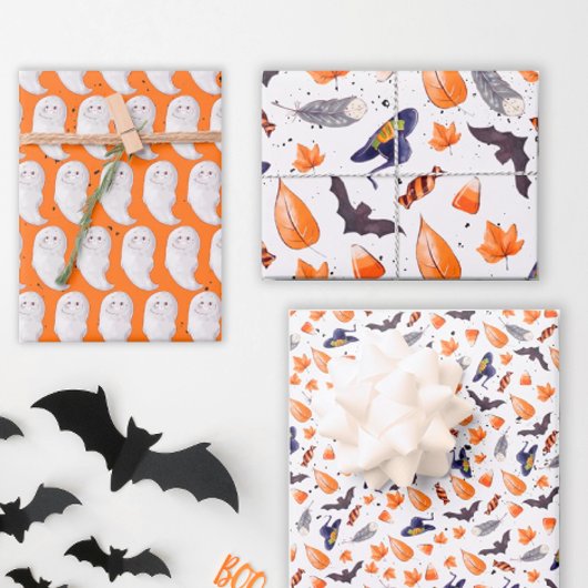 Whimsical Halloween Pattern Inpakpapier Vel