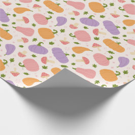 Whimsical Halloween pompoenen en paddenstoelen pat Cadeaupapier