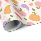 Whimsical Halloween pompoenen en paddenstoelen pat Cadeaupapier (Rol Hoek)