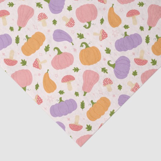 Whimsical Halloween pompoenen en paddenstoelen pat Tissuepapier (Detail)