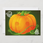 Whimsical Halloween Pumpkin Carving Spooky Party Kaart (Achterkant)