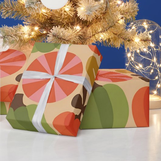 Whimsical Halloween Pumpkin Naadloos Patroon Cadeaupapier (Feestdagen)