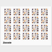 Whimsical Halloween Sticker Sheet – Cute Ghosts (Vel)
