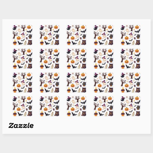 Whimsical Halloween Sticker Sheet – Cute Ghosts (Vel)
