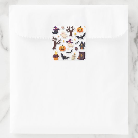 Whimsical Halloween Sticker Sheet – Cute Ghosts (Tas)