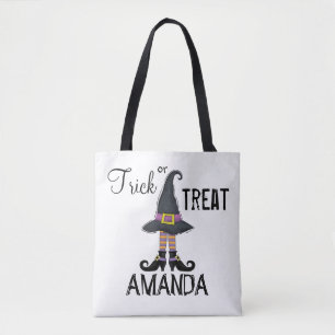 Whimsical Halloween Typography Fun Custom Kinder Tote Bag