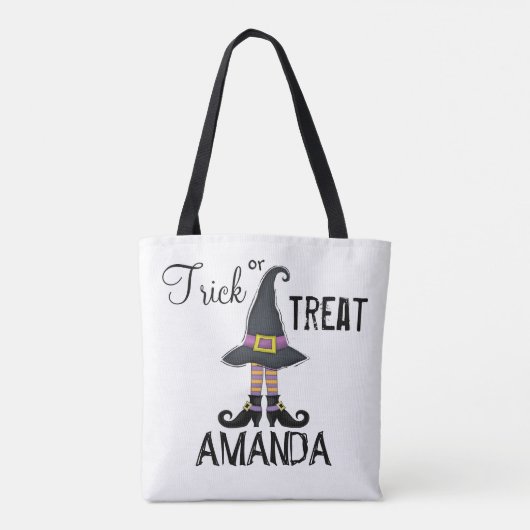 Whimsical Halloween Typography Fun Custom Kinder Tote Bag (Achterkant)