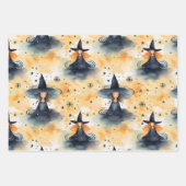 Whimsical Halloween Waterverf, Heksen, Geesten Inpakpapier Vel (Voorkant 2)